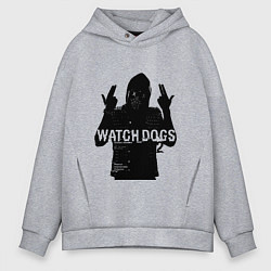 Толстовка оверсайз мужская Watch dogs 2 Z, цвет: меланж