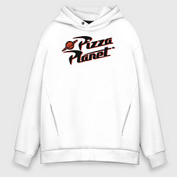 Толстовка оверсайз мужская Pizza Planet, цвет: белый