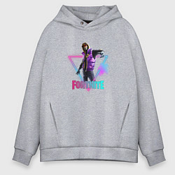 Толстовка оверсайз мужская Фортнайт, цвет: меланж