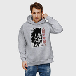 Толстовка оверсайз мужская Кенпачи Зараки, цвет: меланж — фото 2