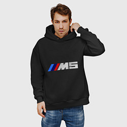Толстовка оверсайз мужская BMW M5, цвет: черный — фото 2