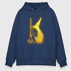 Толстовка оверсайз мужская Золотой ежик, цвет: тёмно-синий