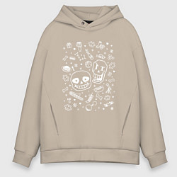 Толстовка оверсайз мужская UNDERTALE, цвет: миндальный