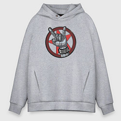 Толстовка оверсайз мужская Johnny Silverhand 01, цвет: меланж