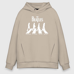 Толстовка оверсайз мужская The Beatles, цвет: миндальный