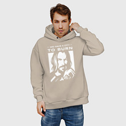 Толстовка оверсайз мужская WE HAVE A CITY TO BURN, цвет: миндальный — фото 2