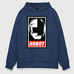 Толстовка оверсайз мужская Daft Punk, цвет: тёмно-синий