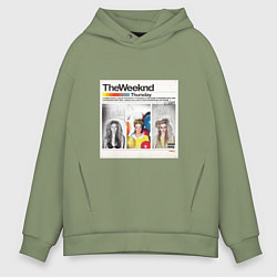 Толстовка оверсайз мужская Thursday The Weeknd, цвет: авокадо