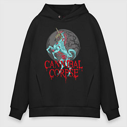 Толстовка оверсайз мужская Cannibal Corpse Труп Каннибала Z, цвет: черный