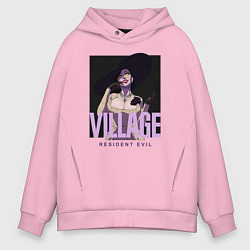 Толстовка оверсайз мужская Resident evil vampire, цвет: светло-розовый