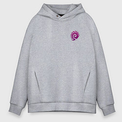 Толстовка оверсайз мужская Zerg logo mini Purple, цвет: меланж