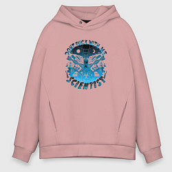 Толстовка оверсайз мужская DONT FUCK WITH ME, цвет: пыльно-розовый