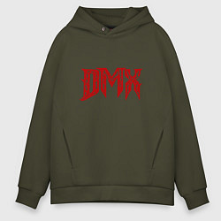 Толстовка оверсайз мужская DMX Logo, цвет: хаки