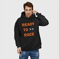 Толстовка оверсайз мужская KTM READY TO RACE спина Z, цвет: черный — фото 2