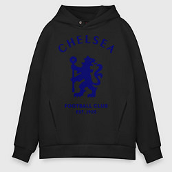 Толстовка оверсайз мужская Chelsea Est. 1905, цвет: черный