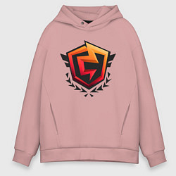 Толстовка оверсайз мужская Чемпион, цвет: пыльно-розовый