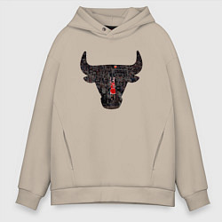 Толстовка оверсайз мужская Bulls - Jordan, цвет: миндальный