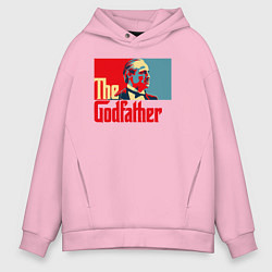 Толстовка оверсайз мужская Godfather logo, цвет: светло-розовый