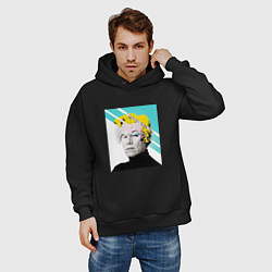 Толстовка оверсайз мужская Энди Уорхол Andy Warhol, цвет: черный — фото 2