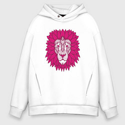 Толстовка оверсайз мужская Pink Lion, цвет: белый