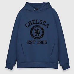 Толстовка оверсайз мужская Chelsea 1905, цвет: тёмно-синий