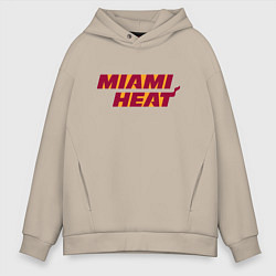 Толстовка оверсайз мужская NBA - Miami Heat, цвет: миндальный