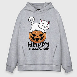 Толстовка оверсайз мужская Kitten & Pumpkin, цвет: меланж