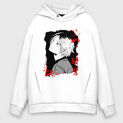 Толстовка оверсайз мужская КЕНМА КОЗУМЕ KOZUME KENMA, цвет: белый