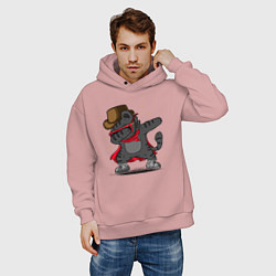 Толстовка оверсайз мужская Дэбкот, цвет: пыльно-розовый — фото 2