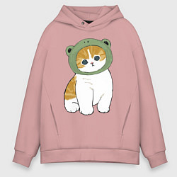 Толстовка оверсайз мужская Котолягушонок, цвет: пыльно-розовый