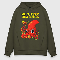 Толстовка оверсайз мужская RED HOT CHILI PEPPERS, цвет: хаки