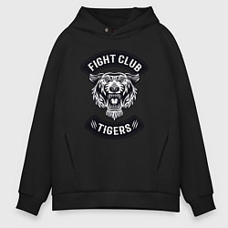Толстовка оверсайз мужская Fight Club Tigers, цвет: черный