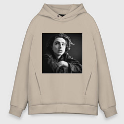 Толстовка оверсайз мужская Timothee Chalamet, цвет: миндальный
