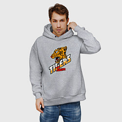 Толстовка оверсайз мужская Team Tigers, цвет: меланж — фото 2