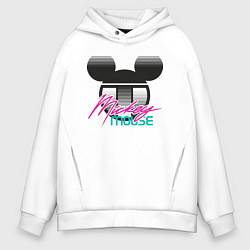 Толстовка оверсайз мужская Logotype Mickey Mouse, цвет: белый