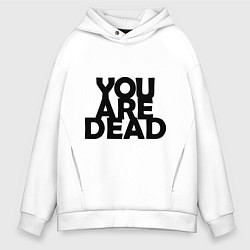Толстовка оверсайз мужская DayZ: You are Dead, цвет: белый