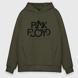 Толстовка оверсайз мужская PINK FLOYD LOGO ПИНК ФЛОЙД, цвет: хаки