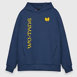 Толстовка оверсайз мужская WU TANG CLAN LOGO YELLOW, цвет: тёмно-синий