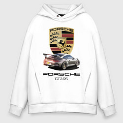 Толстовка оверсайз мужская Porsche GT 3 RS Motorsport, цвет: белый