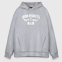 Толстовка оверсайз мужская Iron Addicts Gym, цвет: меланж