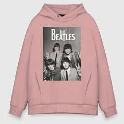 Толстовка оверсайз мужская Легендарные музыканты, цвет: пыльно-розовый