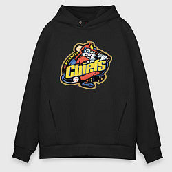 Толстовка оверсайз мужская Peoria Chiefs - baseball team, цвет: черный