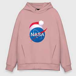 Толстовка оверсайз мужская NASA NEW YEAR 2022, цвет: пыльно-розовый
