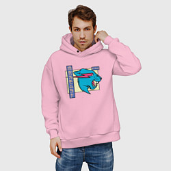 Толстовка оверсайз мужская Mr Beast Japan Coton, цвет: светло-розовый — фото 2