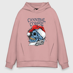 Толстовка оверсайз мужская Cannibal Corpse Happy New Year, цвет: пыльно-розовый