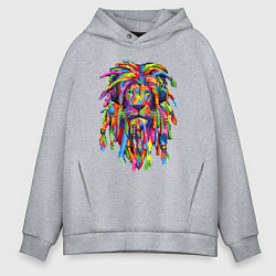 Толстовка оверсайз мужская Lion dreaD, цвет: меланж