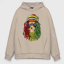 Толстовка оверсайз мужская Rasta lioN, цвет: миндальный