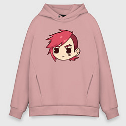 Толстовка оверсайз мужская Ви Чемпион League of Legends, цвет: пыльно-розовый