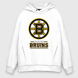 Толстовка оверсайз мужская Boston Bruins , Бостон Брюинз, цвет: белый