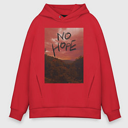 Толстовка оверсайз мужская No Hope, цвет: красный